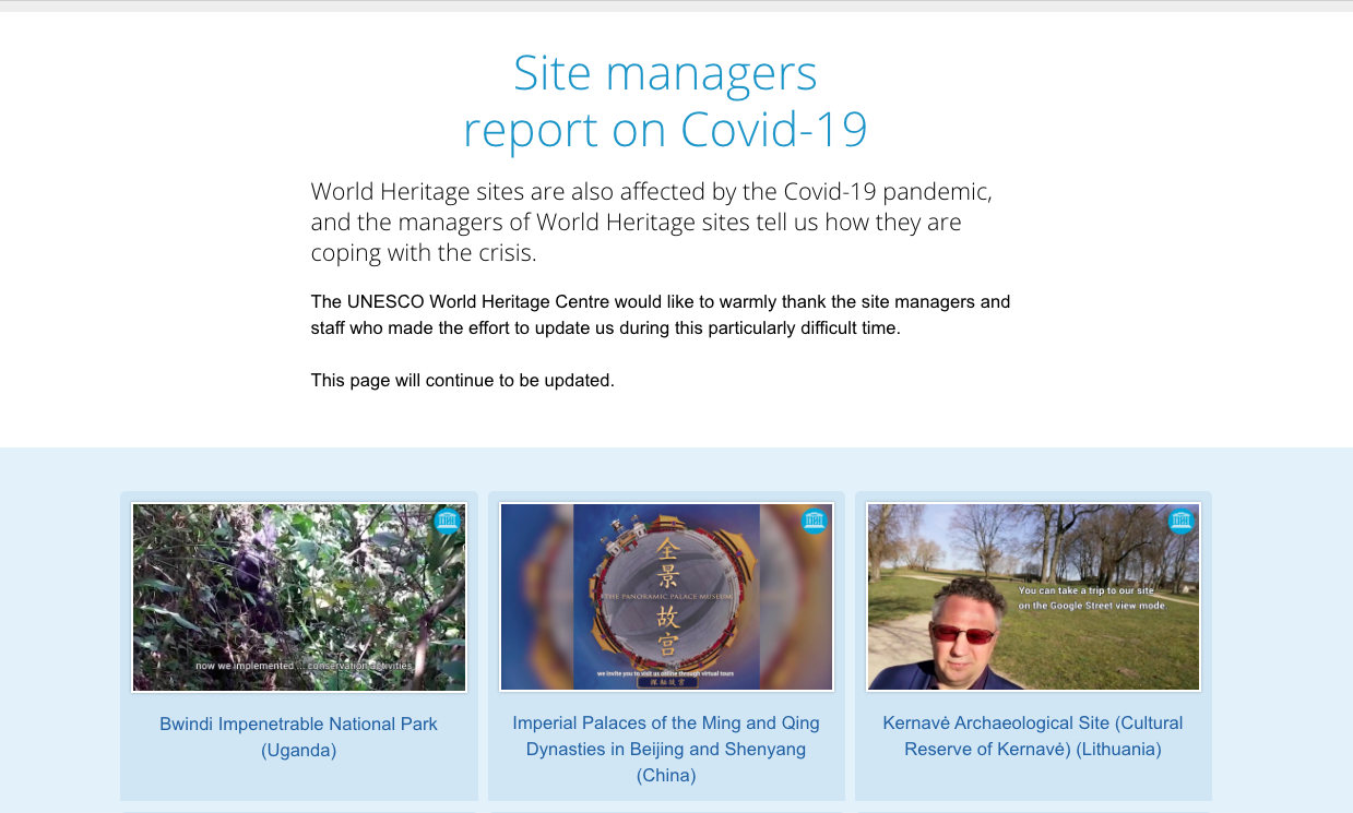 Site managers report on Covid-19