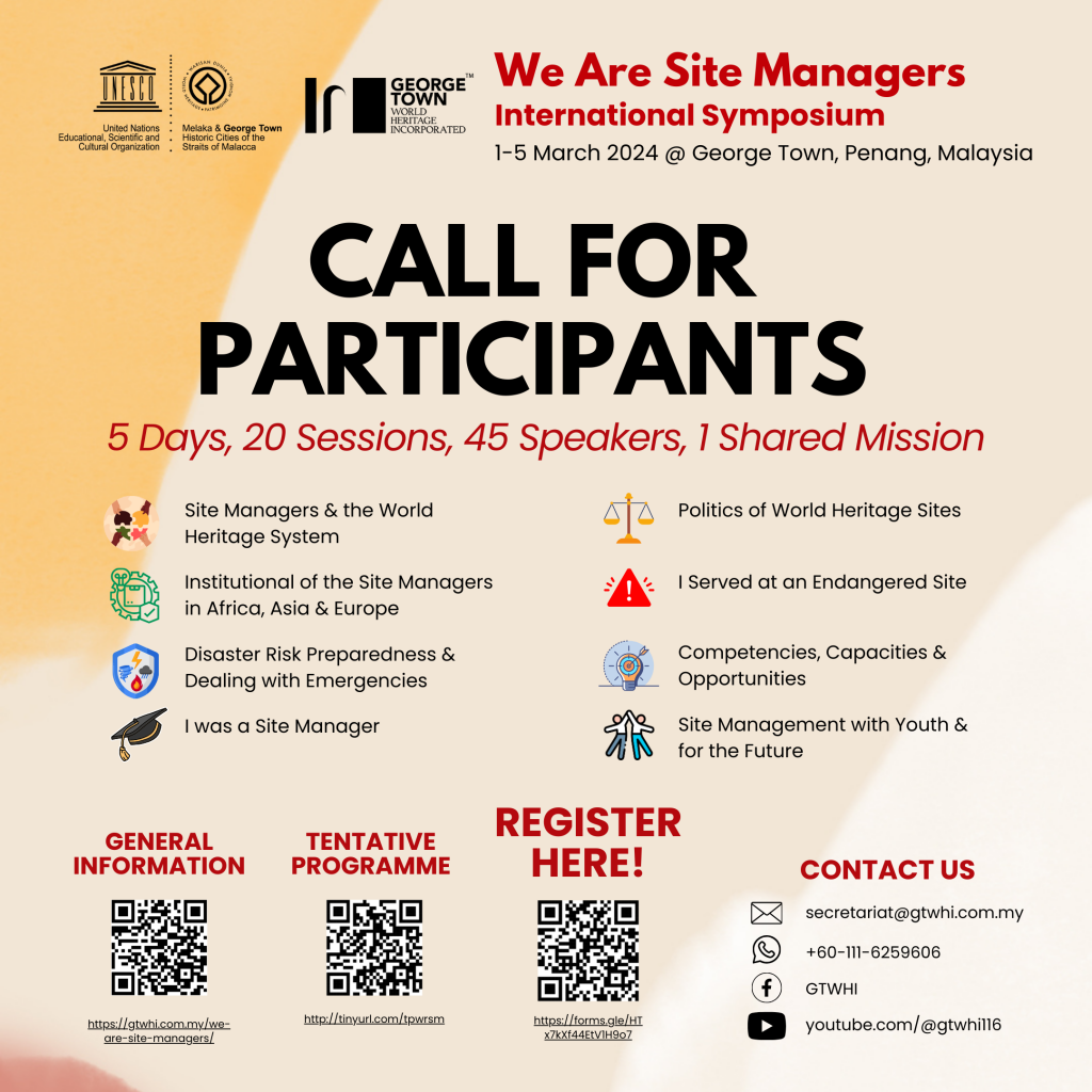  WE ARE SITE MANAGERS INTERNATIONAL SYMPOSIUM 1-5 March 2024, Penang, Malaysia
